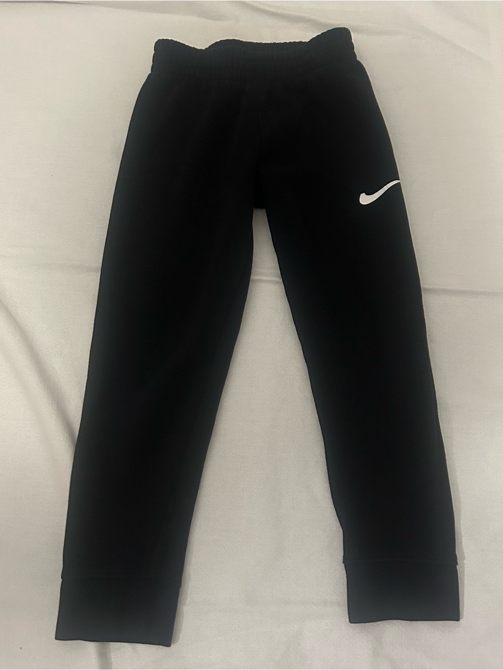 Nike Kids Black Jogger Pants with White Swoosh